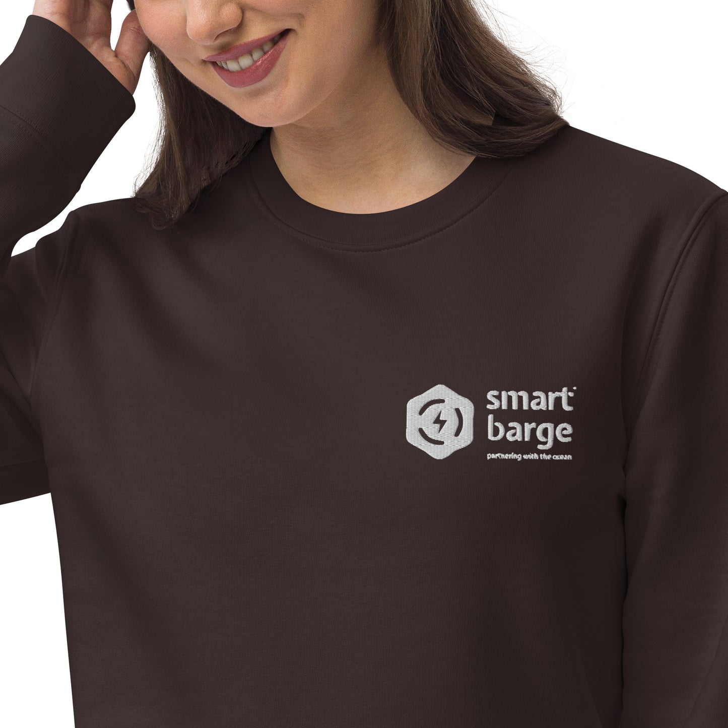 Smart Barge 'Partnering With The Ocean' Unisex Eco Sweatshirt