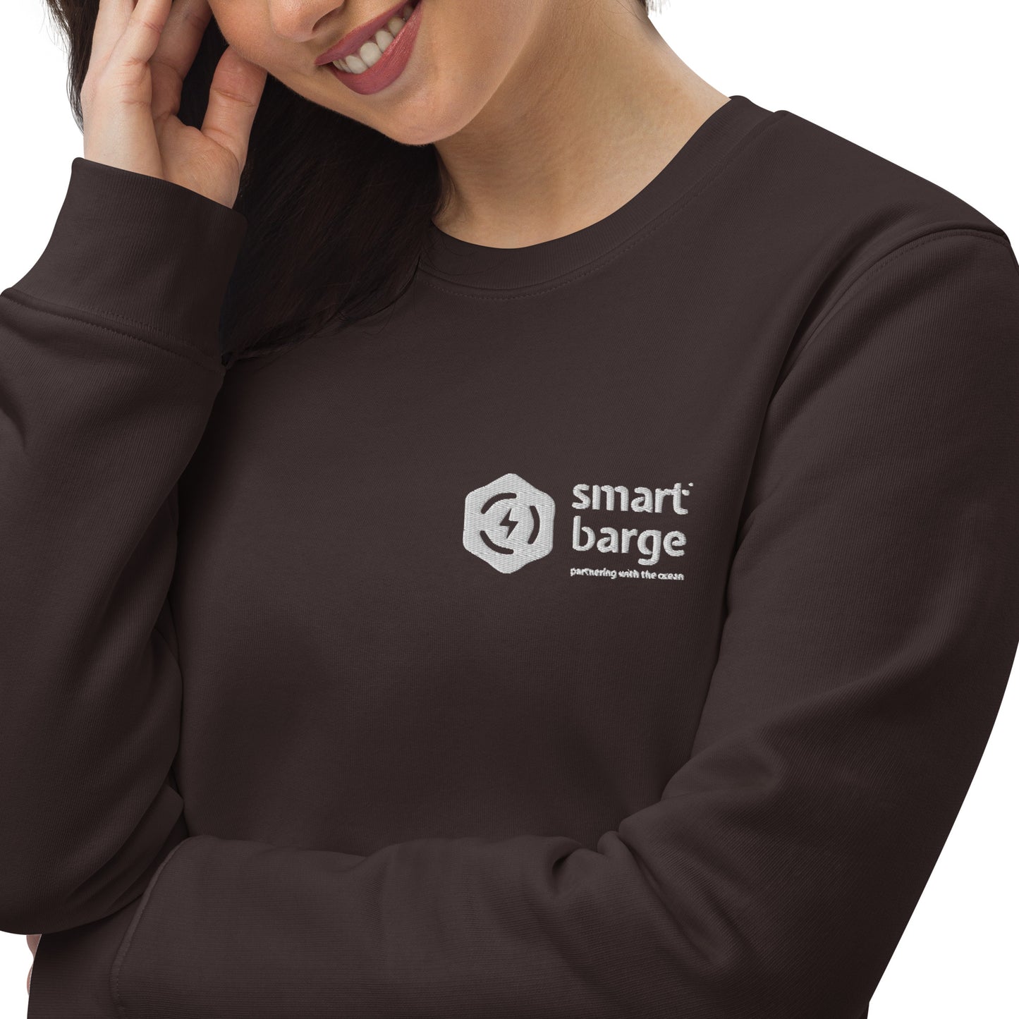 Smart Barge 'Partnering With The Ocean' Unisex Eco Sweatshirt