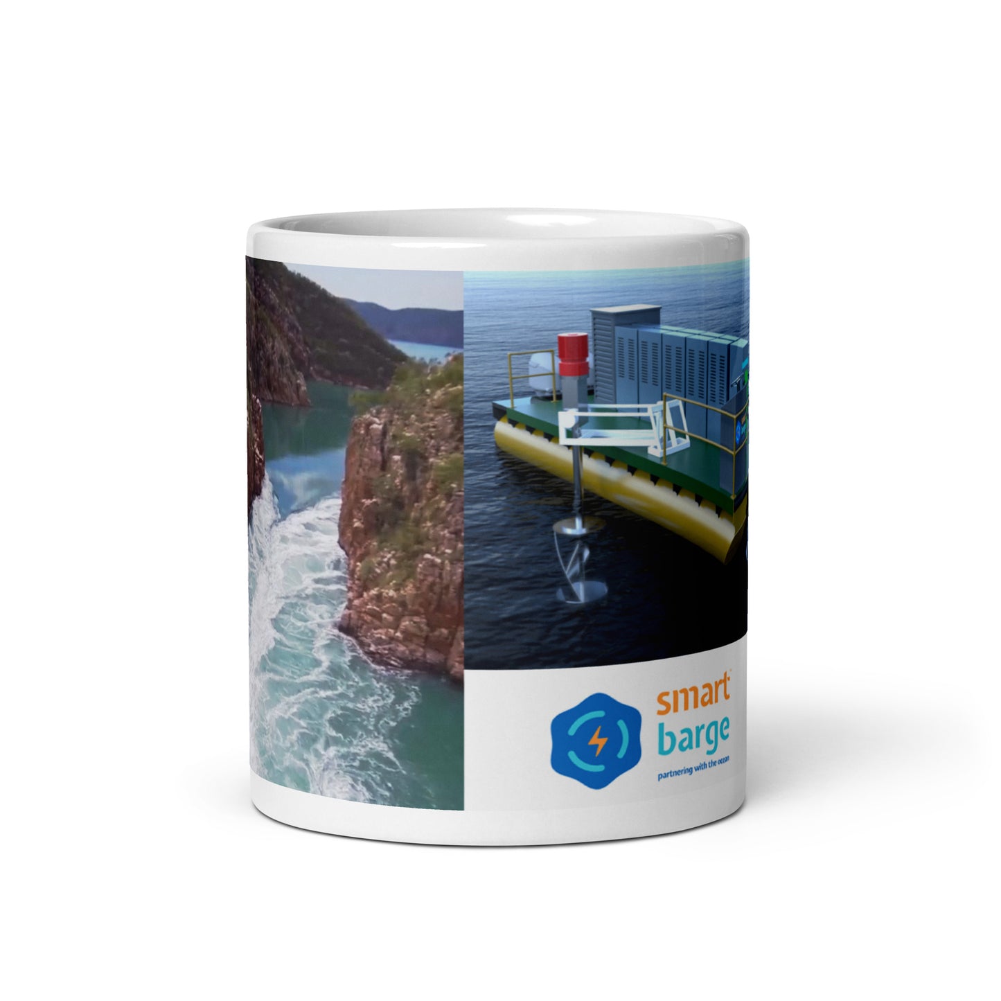 Smart Barge 'Horizontal Falls' White Glossy Mug