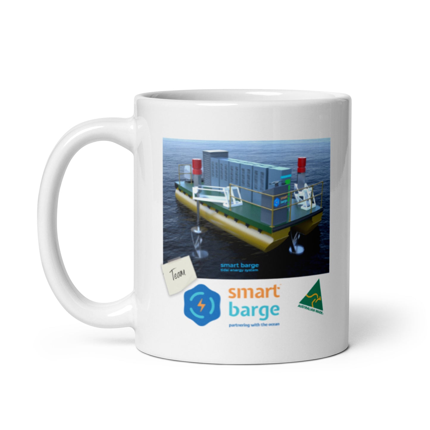 Smart Barge 'Test Rig 1' White Glossy Mug