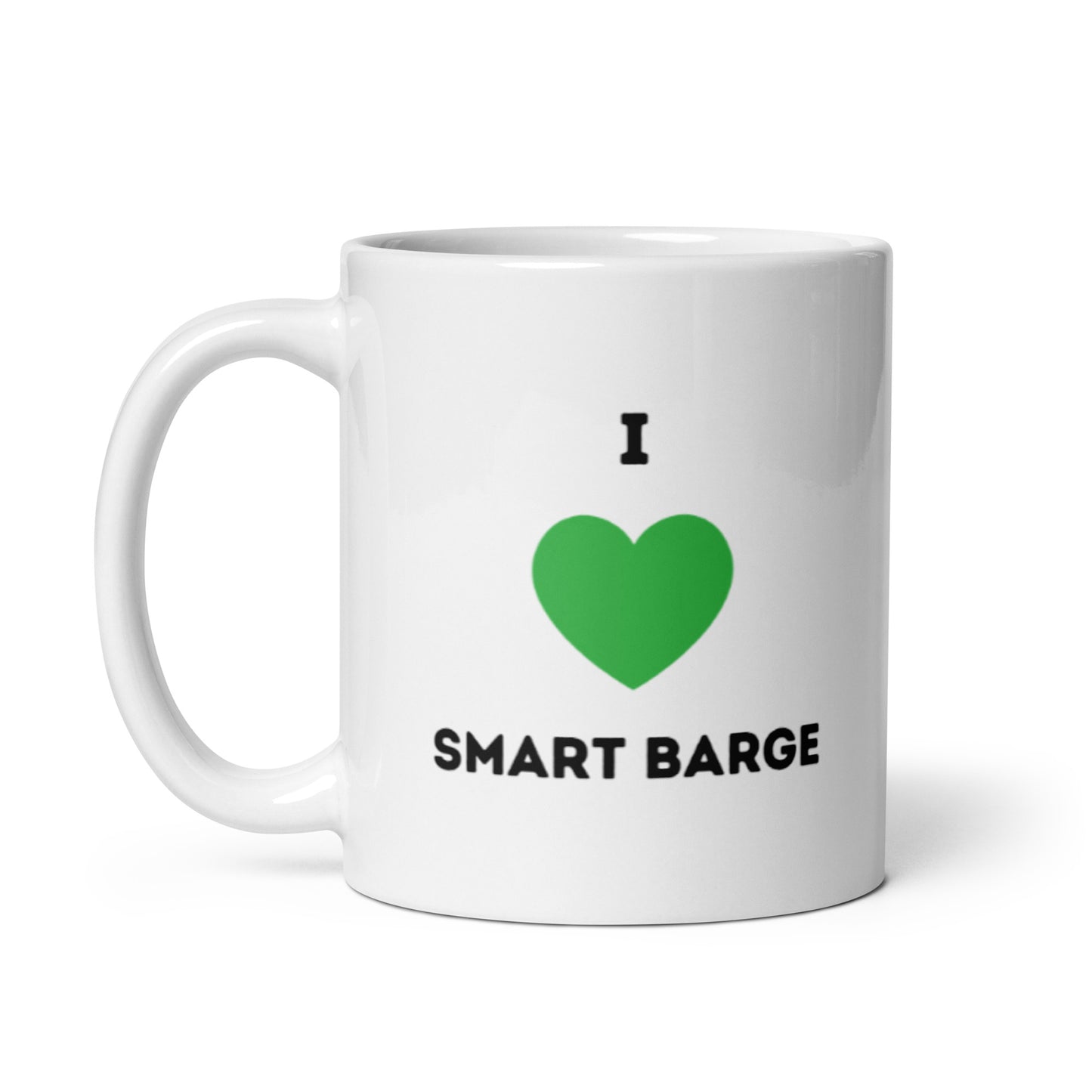 Smart Barge 'Green Heart' Glossy Mug