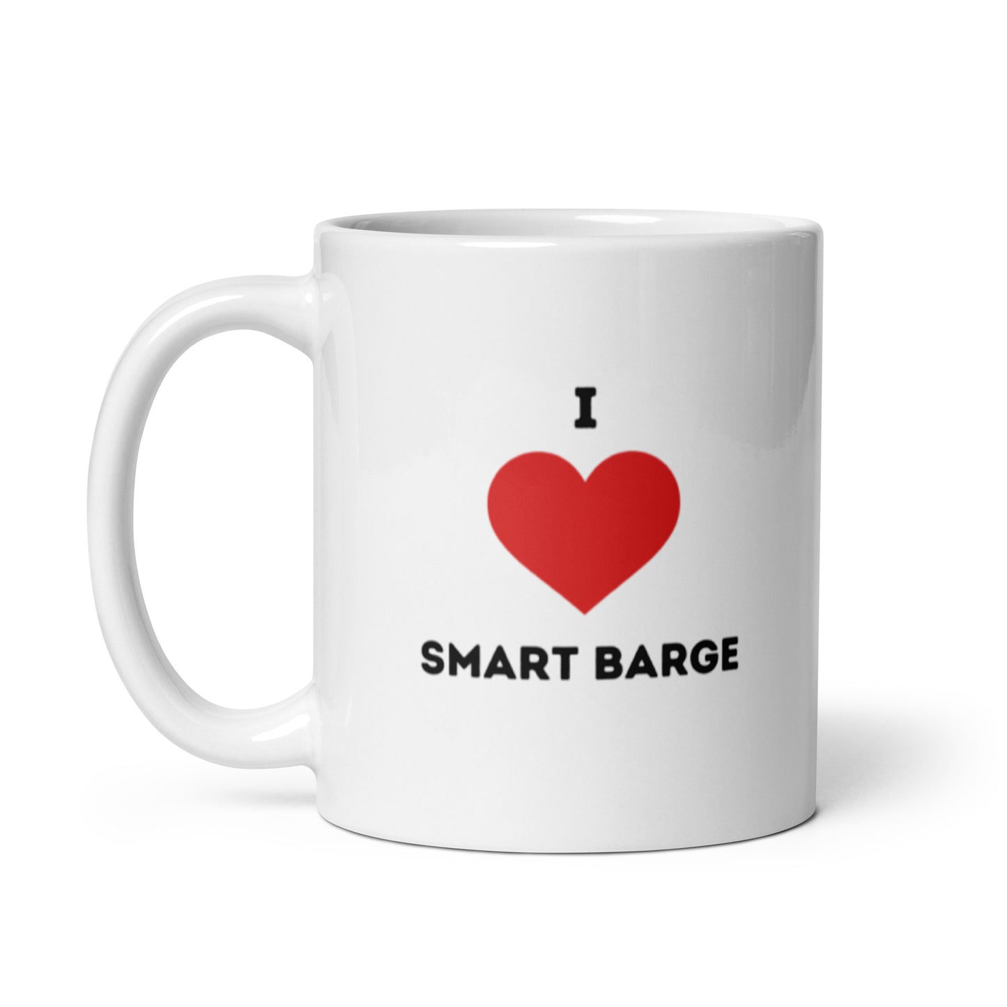 Smart Barge 'Love Heart' White Glossy Mug
